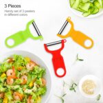 Original Vegetable Fruit Peeler Carbon Steel Blade 3 Pack Red/Green/Yellow… - Image 3