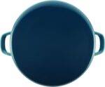 Rachael Ray Enamel on Steel Stock Pot/Stockpot with Lid, 12 Quart, Marine Blue - Image 4