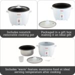 IMUSA USA GAU-00011 Electric Nonstick Rice Cooker 3-Cup (Uncooked) 6-Cup (Cooked), White - Image 3