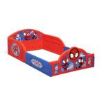 Delta Children - Marvel Spidey and His Amazing Friends 4-Piece Toddler Room-in-a-Box Set – Includes Sleep and Play Toddler Bed, Table, 1 Chair and Fabric Toy Box, Blue/Red - Image 12