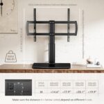 Universal Swivel TV Stand/Base Table Top TV Stand 32 to 65 inch TVs 80 Degree Swivel, 4 Level Height Adjustable, Heavy Duty Tempered Glass Base, Holds up to 88lbs Screens, HT04B-002 - Image 8