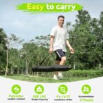 Double Hammock for 2 Person, Handwoven Cotton Rope Hammock with Spreader Bar Without Stand - Indoor & Outdoor Use for Patio, Poolside, Backyard (White) - Image 6