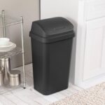 Sterilite Wastebasket SWINGTOP BLK 13GA 10899004 - Image 6