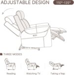 Leather Recliner Chair for Adults Wall Hugger RV Recliner with USB Charging Ports Electric Power Reclining Sofa for Living Room Home Theater Seating Bedroom - Image 5