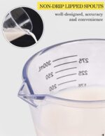 Measuring Cups Set, Liquid Measuring Cups For 3 For Kitchen - BPA Free Plastic Set with Spout Multiple Measurement Scales (Clear) - Image 6