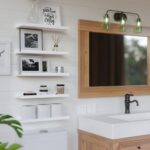 RICHER HOUSE 5 Set White Floating Shelves, Modern Picture Ledge Shelf with Lip for Wall Storage in Nursery, Bedroom, Living Room, Bathroom - Image 7