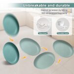 12 Pcs Unbreakable Deep Dinner Plates Set, 10 inch Reusable Plastic Wheat Straw Plates, Microwave and Dishwasher Safe Plate for Kitchen, Lightweight Plate for Dessert, BPA Free, 6 Colors - Image 6