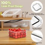 42 PCS Food Storage Containers with Lids (21 Containers & 21 Lids) - Reusable Plastic Food Containers for Kitchen Storage and Organization BPA-Free Leakproof Meal Prep Container with Labels & Pen - Image 4