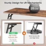 SEDETA 31.5" Lift Top Coffee Table with Storage, Square Coffee Tables for Living Room, Farmhouse Coffee Table with Large Hidden Storage Compartment and Adjustable Shelves, Black - Image 7