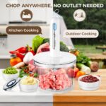 Glass Food Processor with 4 Blades & 4 Bowls (8 Cup + 3x0.5 Cup), Small Food Processor& Meat Grinder - Compact Design for Meal Prep, Baby Food, Sauces - Dishwasher Safe - Image 4