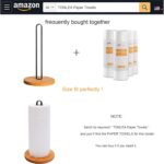 TONLEA Wooden Paper Towel Holder Countertop, Kitchen-Towel-Holder FreeStanding with Non-Slip Base for Bathroom - Image 3
