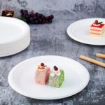 Vplus 150 Pack Compostable Disposable Paper Plates 10.25 inch Super Strong Paper Plates 100% Bagasse Natural Biodegradable Eco-Friendly Sugarcane(white) - Image 4