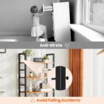 Sweetcrispy Book Shelf, 5 Tier Bookcase, Modern Tall Bookshelf for Garage Kit, CDs, Movies, Industrial Corner Storage Organizer for Bedroom Home Office Kitchen Living Room, Rustic Brown - Image 8