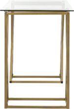 Safavieh Home Office Theresa Modern Gold Glass Top Desk - Image 6