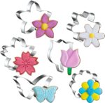 6PCS Flower Cookie Cutter Set, 3 Inches Flower Shaped Cookie Cutter-Daisy, Tulip, 3 Shaped of Flowers, Butterfly, Stainless Steel Cookie Cutters, Baking Tool for Homemaking Cookie - Image 2