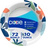 Dixie Small Paper Bowls, 10 Oz, 72 Count, Microwave-Safe, Soak-Proof, Disposable Bowls Great For Snacks, Dessert, And Light Lunch Meals - Image 2