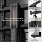 Universal Swivel TV Stand/Base Table Top TV Stand 32 to 65 inch TVs 80 Degree Swivel, 4 Level Height Adjustable, Heavy Duty Tempered Glass Base, Holds up to 88lbs Screens, HT04B-002 - Image 4