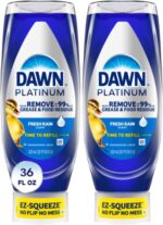 Dawn Platinum EZ-Squeeze Dish Soap, Dishwashing Liquid, Fresh Rain, 2x18oz Bundle - Image 2