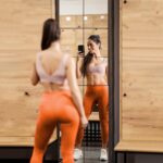 Delma Glass Full Length Wall Mirror Tiles, 14'' x 12'' 4PCS, Frameless Body Tiles for Bedroom, Mounted Home Gym, Door - Image 8