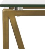 Safavieh Home Office Theresa Modern Gold Glass Top Desk - Image 8