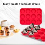 Redfly 2 Pack Silicone Muffin Pan & Cupcake Pans for Baking - 12 Cup Regular Size BPA Free Egg Bites Molds - Image 6