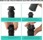 CIRCLE JOY Rechargeable Wine Opener Electric Wine Bottle Opener 7-in-1 Wine Gift Set with Electric Vacuum Pump, Charging Station, Foil Cutter, Wine Aerator Pourer and 2 Wine Stoppers - Image 7