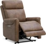 Leather Recliner Chair for Adults Wall Hugger RV Recliner with USB Charging Ports Electric Power Reclining Sofa for Living Room Home Theater Seating Bedroom - Image 2