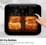 Chefman 6 Quart Dual Basket Air Fryer - Digital Touchscreen, Smart Sync Finish, Hi-Fry, Auto Shutoff, 2 Independent 3QT Nonstick Dishwasher-Safe Frying Baskets - Digital Double Air Fryer - Black - Image 7
