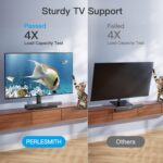 PERLESMITH Swivel Universal TV Stand/Base - Table Top TV Stand for 32-60 inch LCD LED TVs - Height Adjustable TV Mount Stand with Tempered Glass Base, VESA 400x400mm,Holds up to 88lbs PSTVS09 - Image 7