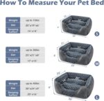 INVENHO Dog Bed for Large Medium Small Dogs, Rectangle Washable Orthopedic Dog Bed, Soft Calming Sleeping Puppy Bed Durable Pet Cuddler with Anti-Slip Bottom S(20"x19"x6") - Image 4