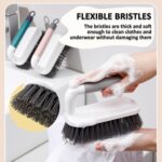 Scrub Brush, Scrubbing Cleaning Brushes, Heavy Duty Cleaning Brushes with Handle, for Shower, Bathroom, Carpet, Kitchen and Bathtub Scrubber, 2 Pack (Grey) - Image 5