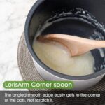 12" Wooden Corner spoon, Solid Wood Spatula & Spoon, Handcraft Wood Spoonula Cooking Utensil, Kitchen Spatulas for Baking, stirring, Serving, Scraping. - Image 4