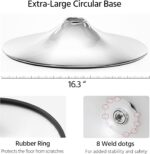 Yaheetech Bar Stools Set of 2, PU Leather Swivel Adjustable Barstools with Shell Back, Bar Chairs with Foma Padded for Home, Kitchen, Light Grey - Image 9