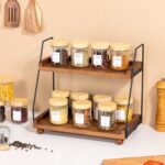 12-pack 10oz Glass Spice Jars with Labels, Spice Containers with 12 Wooden Spoons, Airtight Seasoning Containers with Bamboo Lids - Image 6