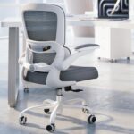 TRALT Office Chair - Ergonomic Desk Chair with Adjustable Lumbar Support, Mesh Computer Chair, Executive Chairs for Home Office Comfortable Lumbar Support (White) - Image 4