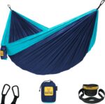 Wise Owl Outfitters Camping Hammock – 500lbs Portable Hammock with Tree Straps - Travel, Backpacking, Hiking, Outdoors Camping Gear - Single or Double - Image 2