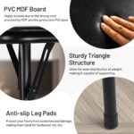 FurnitureR Square Folding Card Table 33.9 inch, Multi-Functional Table Foldable Portable for Indoor Outdoor Dining Panic, PVC Tabletop, Metal Frame, No Assembly Required, Black - Image 7