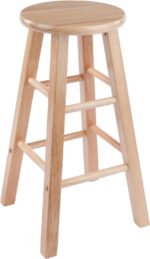 Winsome Element 2-Piece 24In Counter Stool Set, Natural Finish, Solid Wood, Modern Design - Image 6