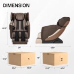 2025 Zero Gravity Massage Chair Full Body, with 6 Auto Modes, Foot Massage, Waist Heating, Bluetooth, Brown - Image 3