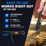 Meat Thermometer Digital, Instant Read Meat Thermometer for Grill and Cooking, with Bottle Opener, Backlight & Calibration Food Thermometer, Kitchen Gadgets for BBQ, Turkey, Candy, Liquids - Image 3