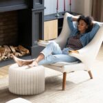 2 Pcs 20 x 15 Inch Unstuffed Pouf Cover Ottoman Foot Rest - No Filler, Faux Rabbit Fur Foot Stool Floor Bean Bag Floor Chair Storage for Living Room Bedroom Home Decor(Beige) - Image 6