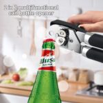 Can Opener Manual, Handheld Strong Heavy Duty Stainless Steel Can Opener, Comfortable Handle, Sharp Blade Smooth Edge, Can Openers with Multifunctional Bottle Opener - Image 6