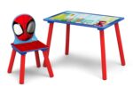 Delta Children - Marvel Spidey and His Amazing Friends 4-Piece Toddler Room-in-a-Box Set – Includes Sleep and Play Toddler Bed, Table, 1 Chair and Fabric Toy Box, Blue/Red - Image 13
