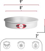 Fat Daddio's Anodized Aluminum Round Cake Pans, 2 Piece Set, 8 x 2 Inch - Image 3