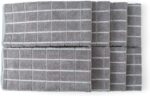 Microfiber Dish Towels - Soft, Super Absorbent and Lint Free Kitchen Towels - 8 Pack (Lattice Designed Gray Colors) - 26 x 18 Inch - Image 3