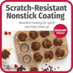 GoodCook BestBake Nonstick Textured Carbon Steel Muffin Pan, 12cp, Bronze - Image 3