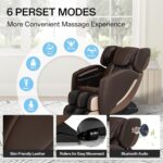 2025 Zero Gravity Massage Chair Full Body, with 6 Auto Modes, Foot Massage, Waist Heating, Bluetooth, Brown - Image 5
