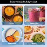 Immersion Blender RPM 16000±10% Scratch Resistant Hand Blender,15 Speed and Turbo Mode Hand Mixer, 3-in-1 Heavy Duty Copper Motor Stainless Steel Smart Stick with Egg Beaters and Chopper - Image 8