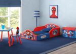 Delta Children - Marvel Spidey and His Amazing Friends 4-Piece Toddler Room-in-a-Box Set – Includes Sleep and Play Toddler Bed, Table, 1 Chair and Fabric Toy Box, Blue/Red - Image 3