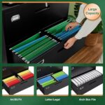 Letaya Metal Lateral File Cabinets with Lock,2 Drawer Steel Wide Filing Organization Storage Cabinets,Home Office Furniture for Hanging Files Letter/Legal/F4/A4 Size (Blcak-2 Drawer) - Image 6